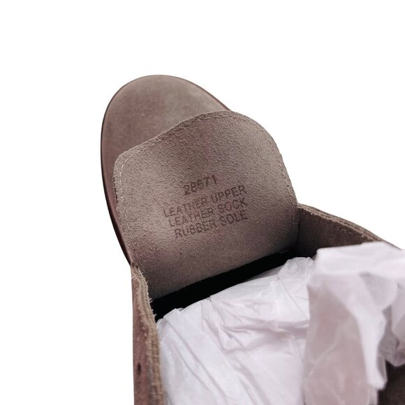 J. Crew Womens Gray Suede Wedge Ankle Boots Size 8 Lace Up Leather - Picture 2 of 7